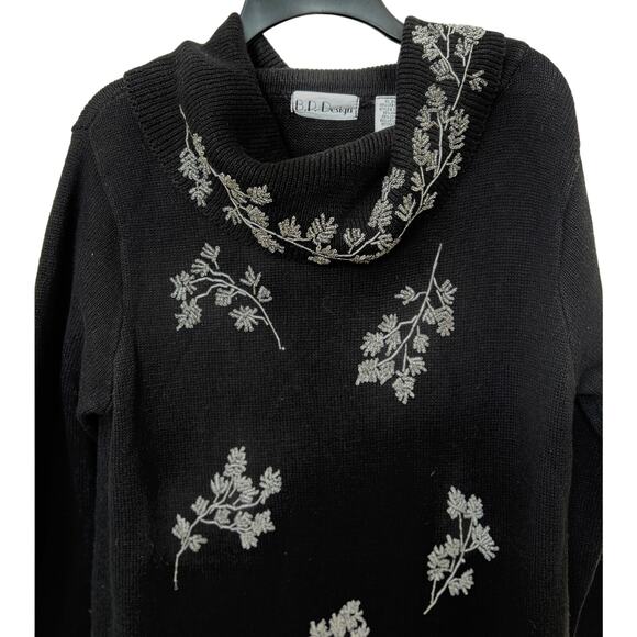 B.P. Design Beaded Embroidered Tunic Length Pullover Sweater Women’s Size Small - Picture 2 of 10